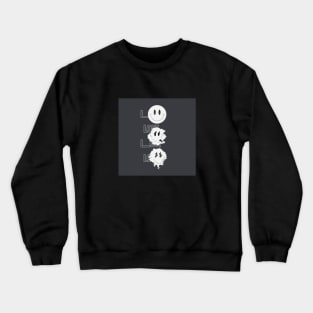 Lost distorted smiley face Crewneck Sweatshirt